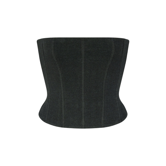 NWT SKIMS OUTDOOR CORSET IN WASHED ONYX